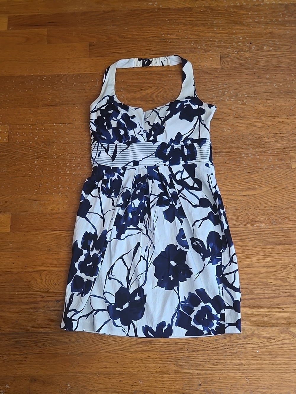 Navy Floral Halter Sundress Size 12